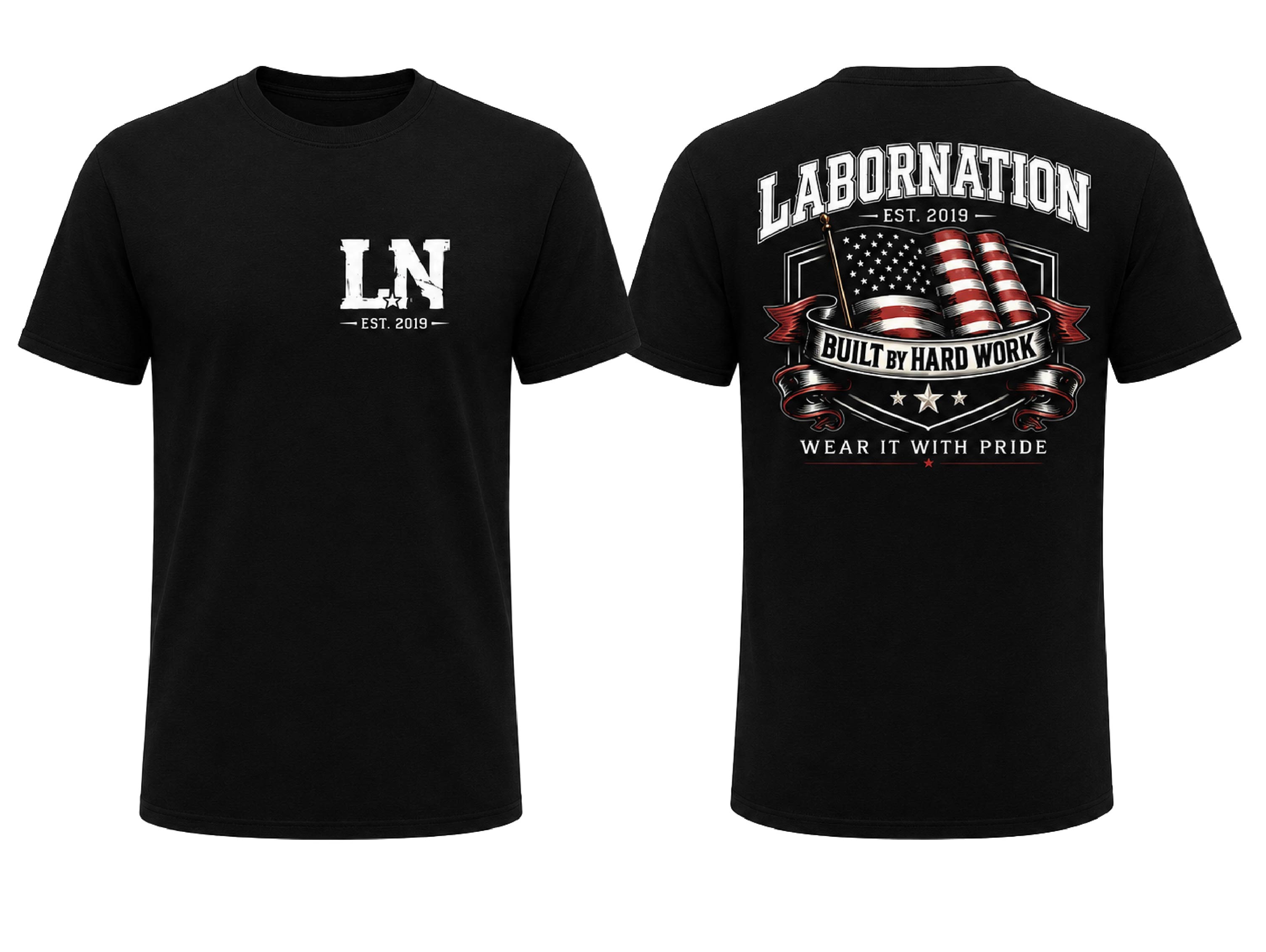 LaborNation B/W Flag T-Shirt